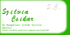 szilvia csikar business card