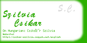 szilvia csikar business card